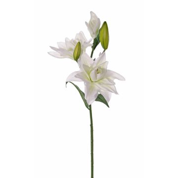 Textilní květinová lilie ISALIE, bílozelená, 80cm, Ø15cm