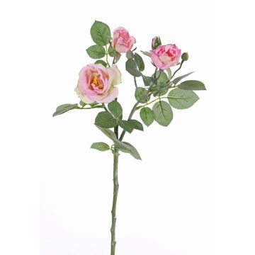 Umělá růžová ratolest CORALEE, růžová, 50cm, Ø3-7cm