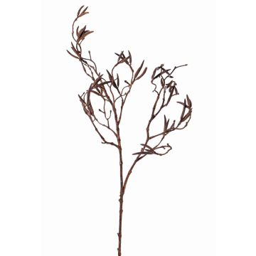 Umělá březová větev NIKOLAI s květy, hnědá, 90 cm