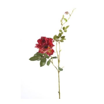 Textilní květinová růžová ratolest BEATA, růžová, 75cm
