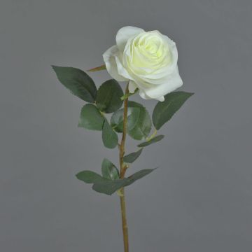 Umělá růže BRINA, bílá, 70cm, Ø9cm