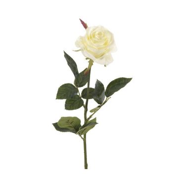 Umělá růže BRINA, bílá, 70cm, Ø9cm