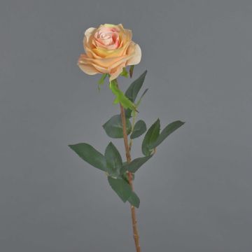 Umělá růže BRINA, krémově růžová, 70cm, Ø9cm
