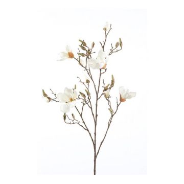 Umělá květinová magnólie CAELO, krémová, 105cm