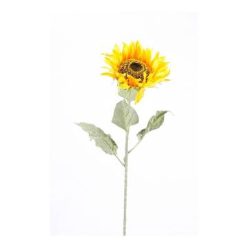 Textilní květ slunečnice CORALINE, žlutá, 80cm