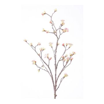 Umělá javorová větev LIUVA s květy, růžová, 110cm
