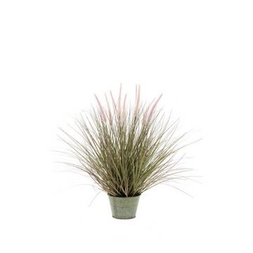 Umělá tráva dochan OVIDIO, zinkový květináč, zelená, 70cm