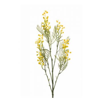 Umělá větev Mimosa MARFIL s květy, žlutá, 65cm