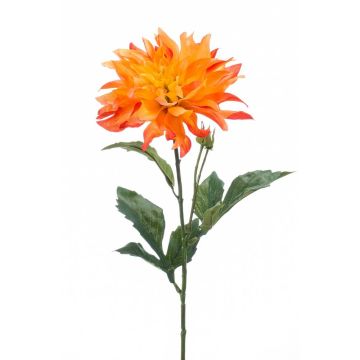 Umělá květina dahlia CINTHIA, oranžová, 60cm, Ø16cm