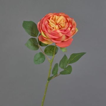 Umělá růže VERITA, oranžová, 65cm, Ø11cm
