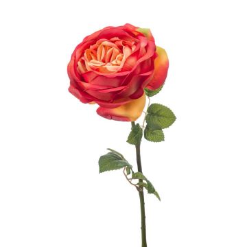 Umělá růže VERITA, oranžová, 65cm, Ø11cm