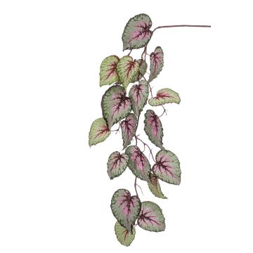 Umělá listová begonie MEIRA, zeleno-růžová, 110cm