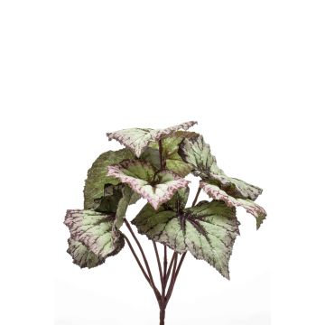 Umělá listová begonie MEIRA na zápichu, zeleno-fialová, 25cm