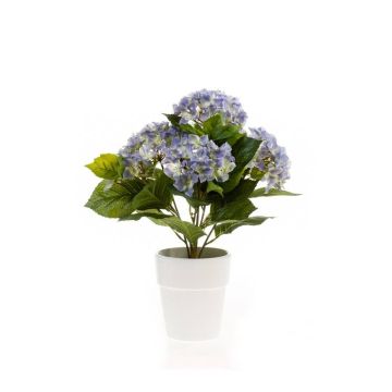 Umělá hortenzie LAIDA v keramickém květináči, světle modrá, 35cm, Ø9-13cm