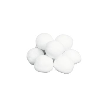 Sněhové koule PERDITA z vaty, 10 kusů, 7,5cm