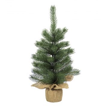 Umělý vánoční stromek RIJEKA, jutový pytel, 60cm, Ø20cm