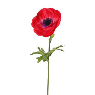 Umělá květinová sasanka ANJALA, červená, 40cm, Ø11cm