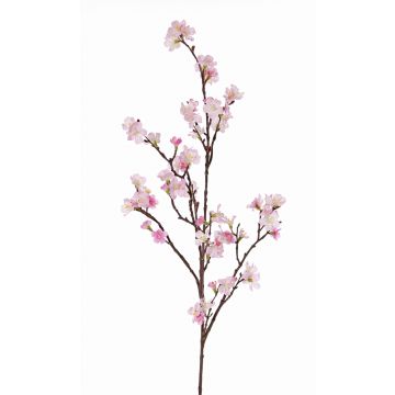 Větev z umělého třešňového květu ARIELLE s květinami, růžová, 95cm