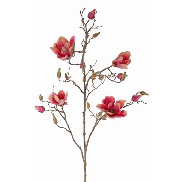Umělá magnólie LORA, růžovo-růžová, 110cm, Ø10-12cm