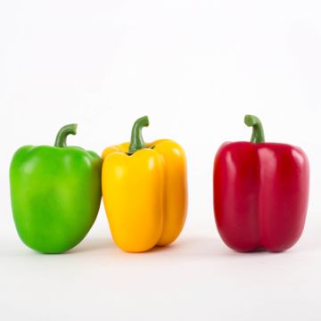 Umělá paprika mix PANNA, 3 kusy, červeno-žluto-zelená, 7,5cm, Ø7cm