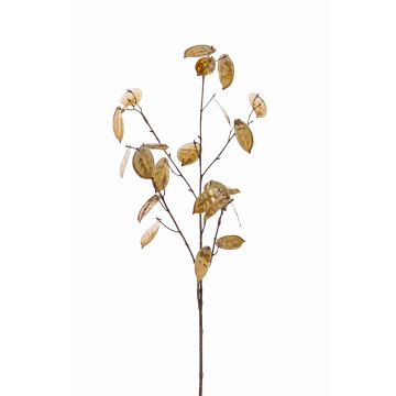 Umělá rostlina Lunaria větev BAMBY, zlatá, 90cm