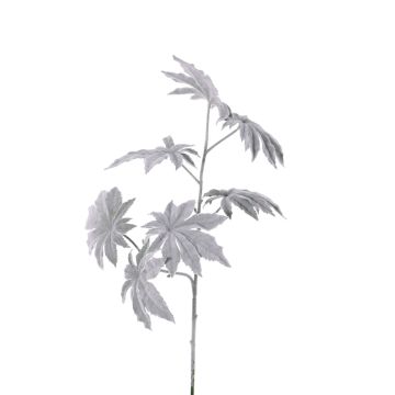 Umělá větev papáji NUBIE, mražená, šedá, 70 cm