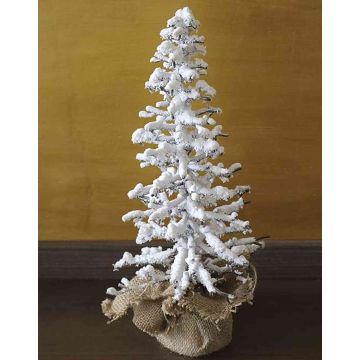 Plastový vánoční stromek THEAS v jutovém pytli, zasněžený, 45cm