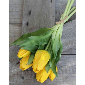 Umělá kytice tulipánu LEANA, žlutozelená, 30cm, Ø20cm
