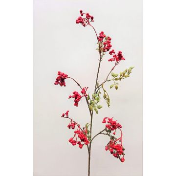 Umělá bezová větvička THEYGE s plody, červená, 75cm