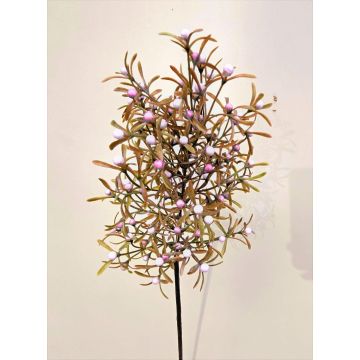 Dekorativní umělá větvička z bobulí VARDALIN s plody, zeleno-růžová, 80cm