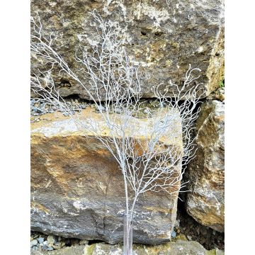 Dekorativní vrbová větvička DONATELLA, stříbrná, 70cm