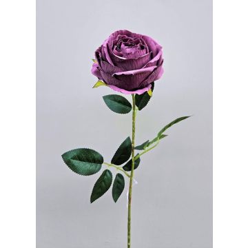 Umělá květina růže CHERLEN, fialová, 60cm, Ø10cm