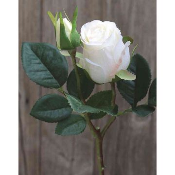 Umělá růže RENESMEE, bílá, 45cm, Ø6cm