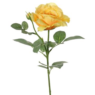Umělá květina růže WAIOLA, žlutá, 65cm, Ø11cm