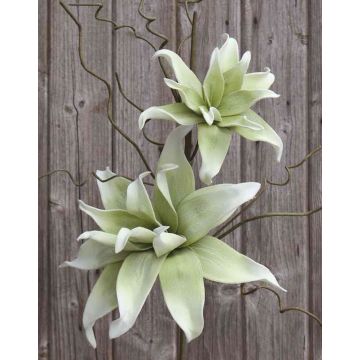 Dekorativní květina lilie MADEA, zeleno-bílá, 105cm, Ø20-28cm
