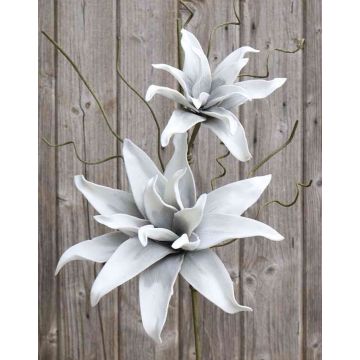 Dekorativní květina lilie MADEA, šedá, 105cm, Ø20-28cm