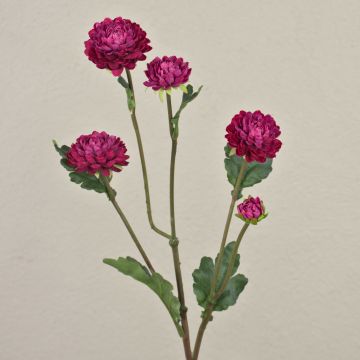 Umělá chryzantéma RYON, tmavě fialová, 70cm, Ø3-5cm