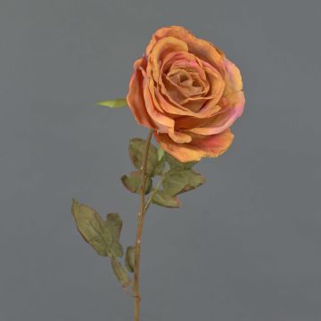 Umělá růže NAJMA, oranžová, 65cm, Ø11cm