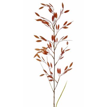 Umělá tráva samužník GENNA s klasy, červeno-oranžová, 100 cm