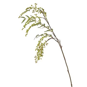 Umělecká jeřabinová větev JANNAH s plody, zelená, 85cm