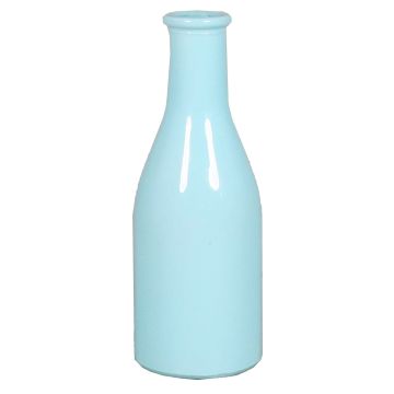 Dekorační láhev ANYA, sklo, světle modrá, 18cm, Ø6,5cm