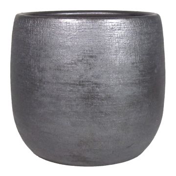 Květináč z keramiky AGAPE se vzorem, černý, 36cm, Ø39cm