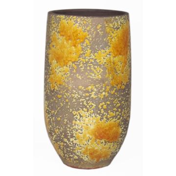 Květinová váza keramika TSCHIL, rustikální, barevný přechod, okrově žlutohnědá, 35cm, Ø18cm