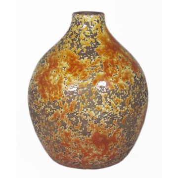 Keramická váza Balon TSCHIL, rustikální, barevný přechod, okrově žlutohnědá, 24cm, Ø18cm