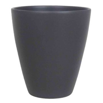 Váza TEHERAN PALAST z keramiky, antracitově matná, 17cm, Ø13,5cm