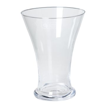 Skleněná váza DESTAN, průhledná, 25cm, Ø18cm