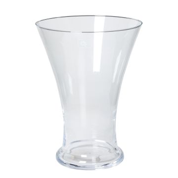 Skleněná váza DESTAN, transparentní, 30cm, Ø22cm