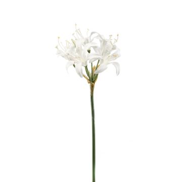 Umělý zahradní amarylis THABAN, bílý, 65cm