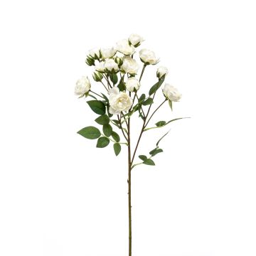 Umělá větvička růže TOSSA, bílá, 55cm