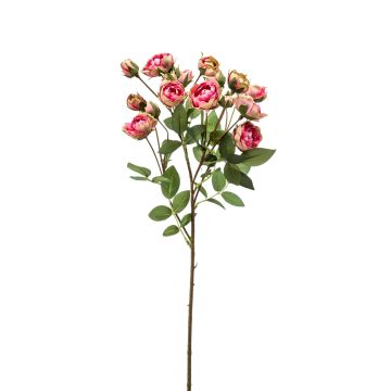 Umělá větvička růže TOSSA, růžovo-zelená, 55cm